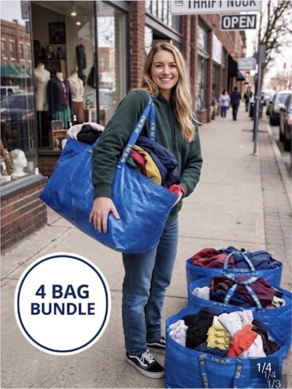 IKEA Frakta Bags, 4 bags included, New moving bags